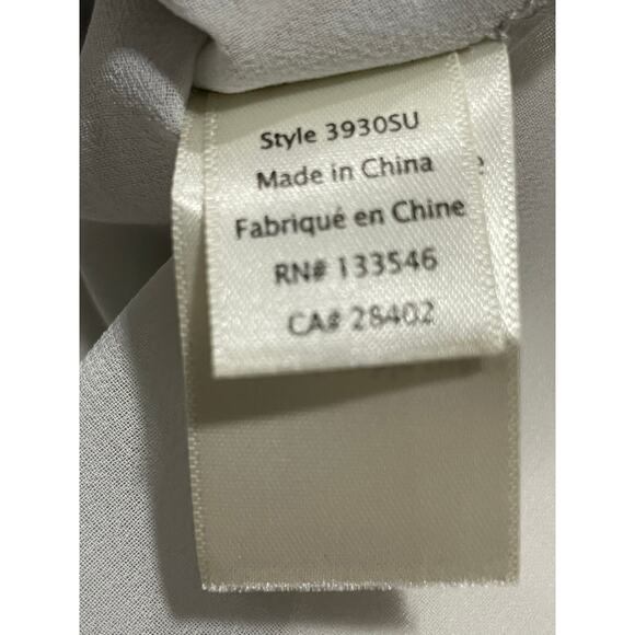 Ecru Tank Top Suede CutOut Overlay Jersey Knit Back 3930SU Womens XS Cream White - Picture 4 of 9